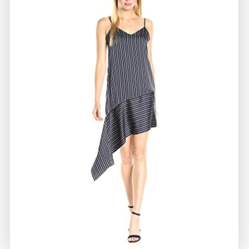 NWT Medium J.O.A. Navy Asymmetrical Dress